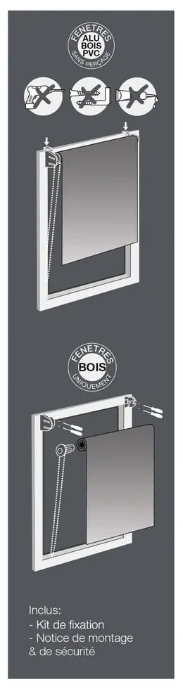 Tenda a pacchetto bianca in tessuto 120x180 cm Rossignol – douceur d'intérieur