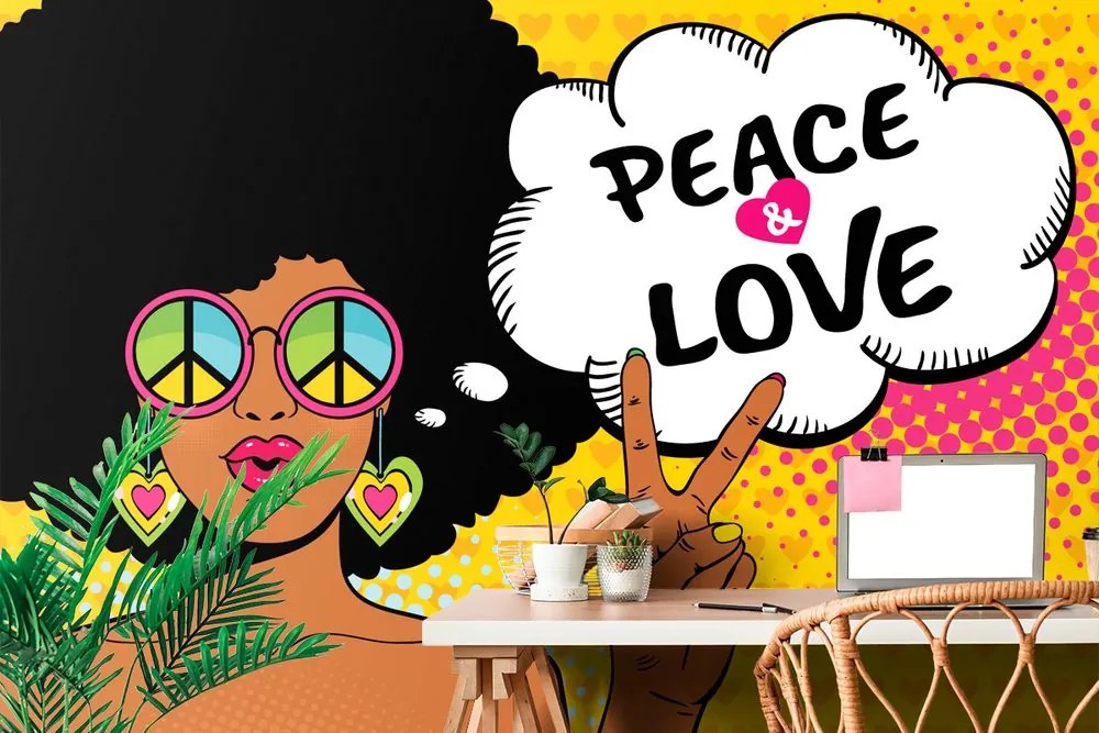 Carta da parati autoadesiva – Vita in pace - PEACE & LOVE
