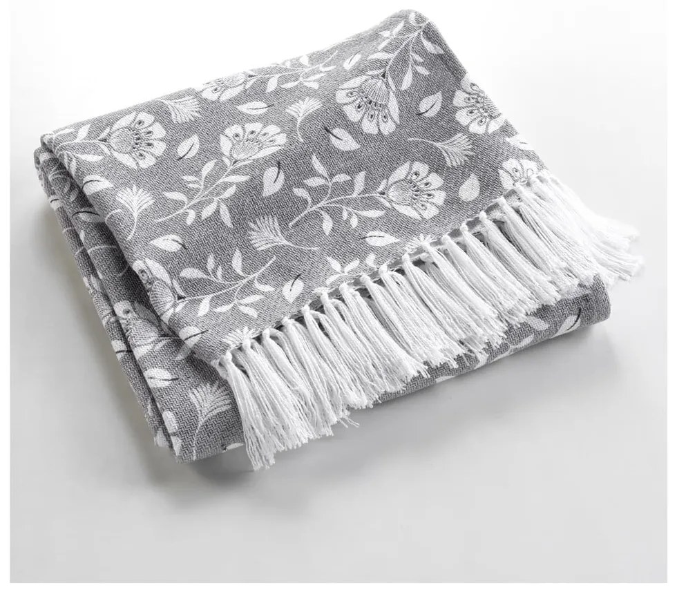 Coperta grigia 125x150 cm Flavie – douceur d'intérieur