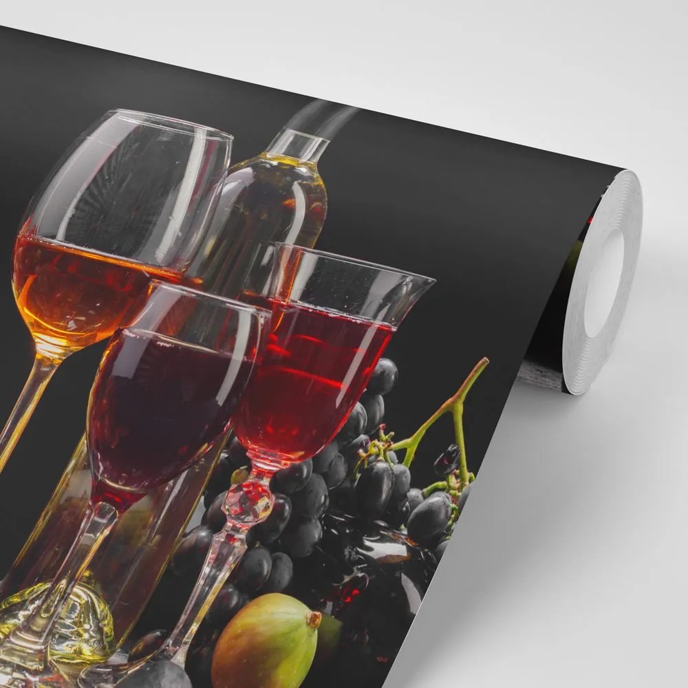 Carta da parati – Vino con uva