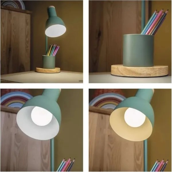 Lampada da tavolo POPPY 1xE27/25W/230V verde