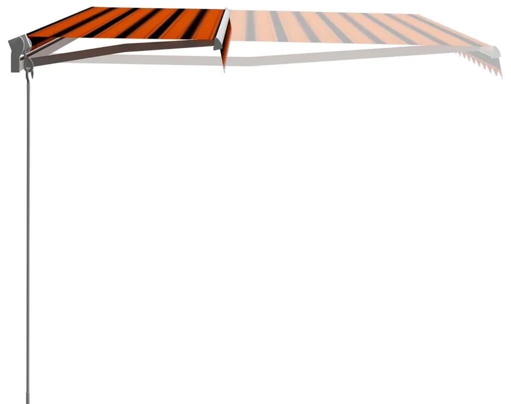 Tenda da Sole Retrattile Manuale 400x300 cm Arancione e Marrone