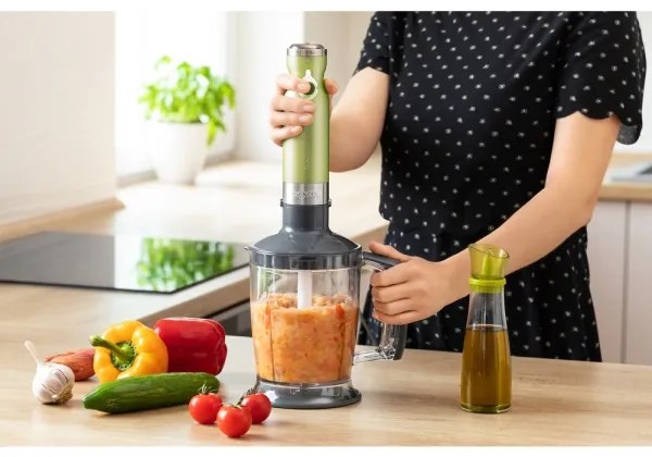 Sencor - Frullatore a immersione 4in1 1200W/230V inox/verde