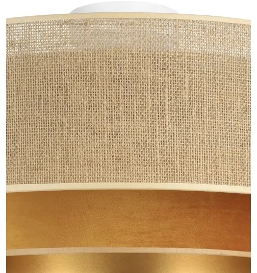 Plafoniera SARTA 1xE27/60W/230V Ø 45 cm rame/iuta