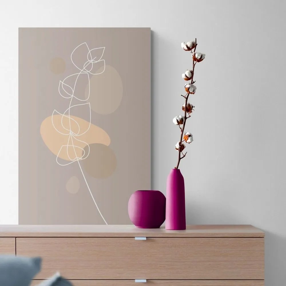 Quadro su tela – Foglia minimalista No1