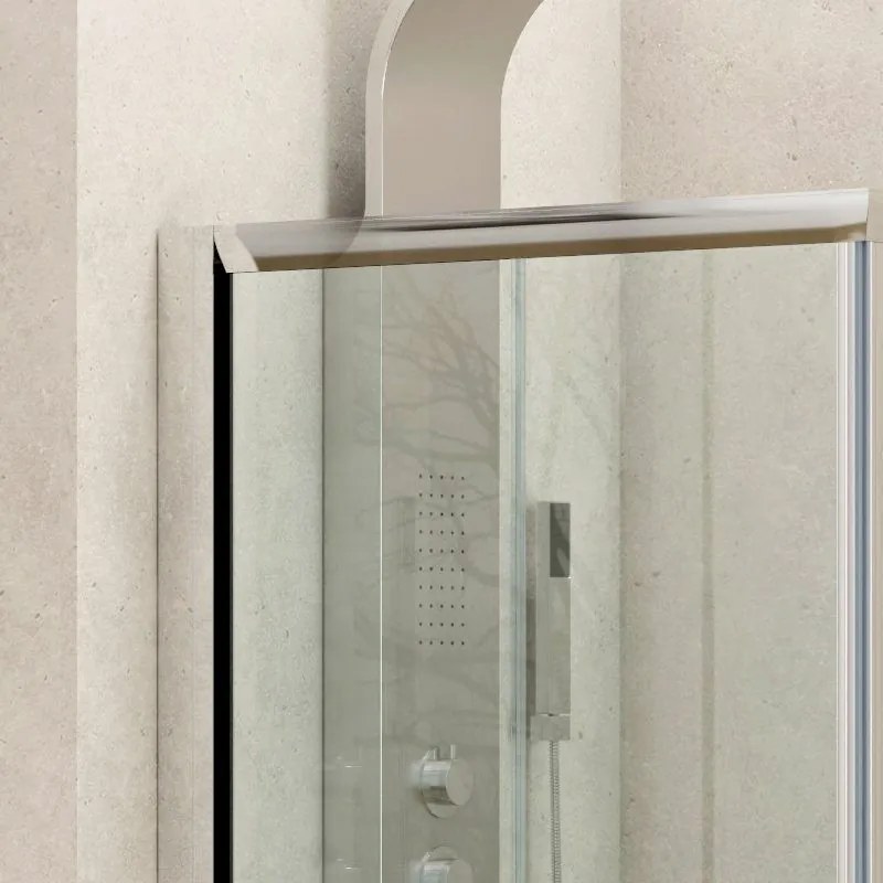 Box doccia 90x80 altezza 180 cm cristallo trasparente K410 - KAMALU
