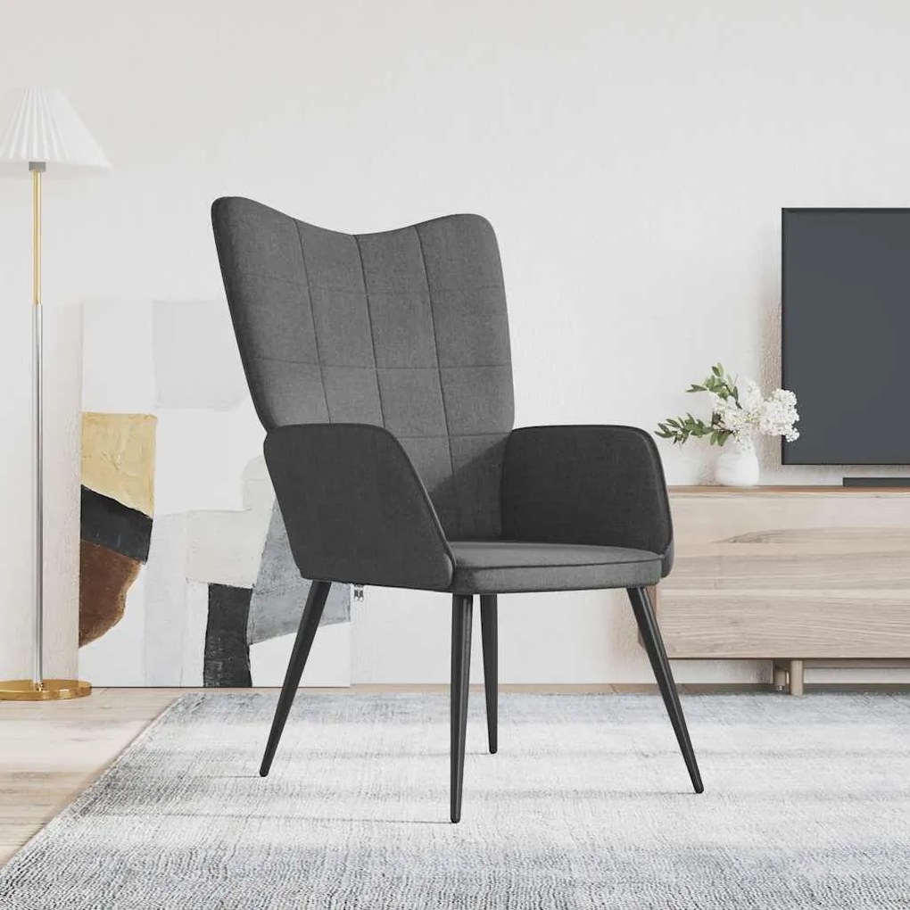Sedia Relax Grigio Scuro İn Tessuto /