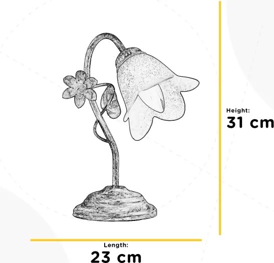 ONLI - Lampada da tavolo BOTTON DORO 1xE14/6W/230V