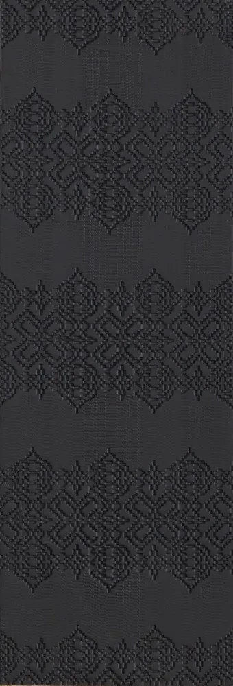 Mutina Bas Relief Piastrella Trafilato Cm 18x54 Garland Relief Nero