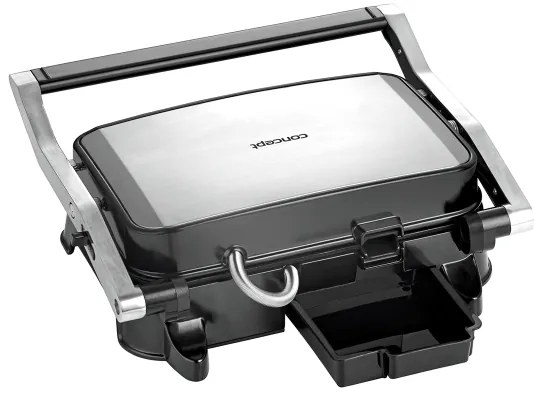 Concept ge2005 - Griglia a contatto 1500W/230V acciaio inossidabile/nero