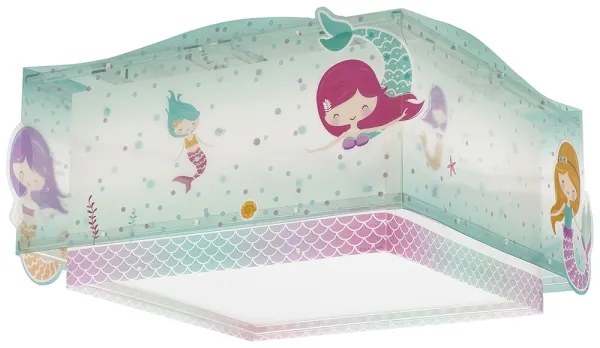 Dalber 63446 - Plafoniera per bambini MERMAIDS 2xE27/60W/230V