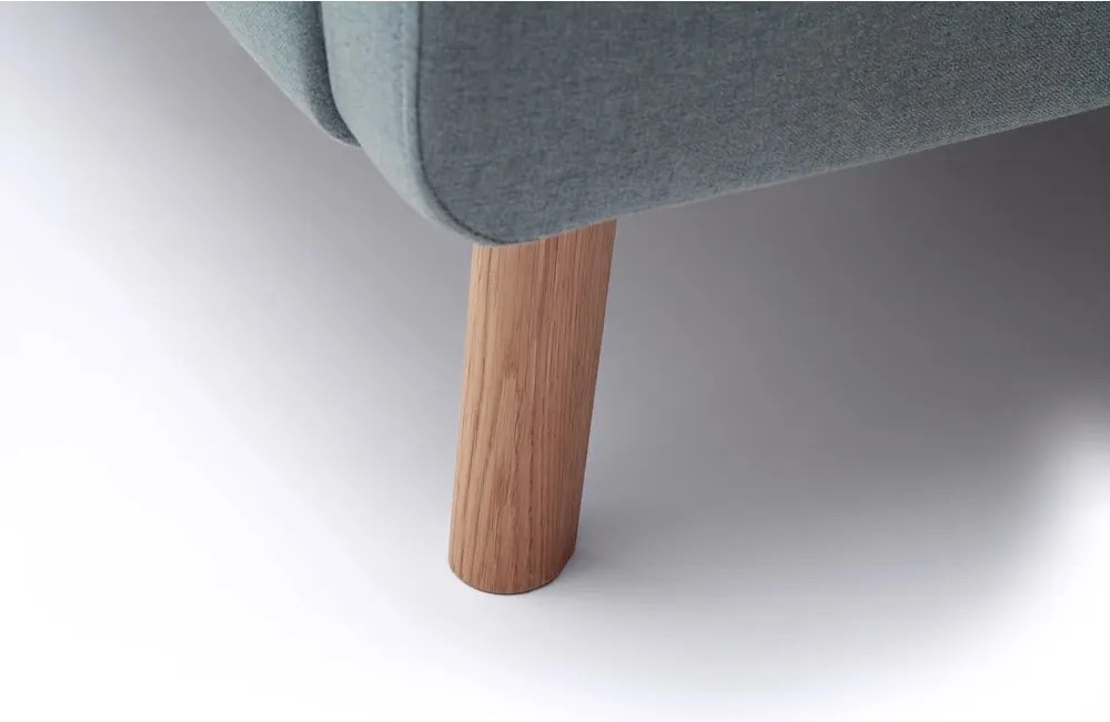 Letto matrimoniale imbottito blu polveroso con contenitore con rete inclusa 140x200 cm Mattis – Meise Möbel