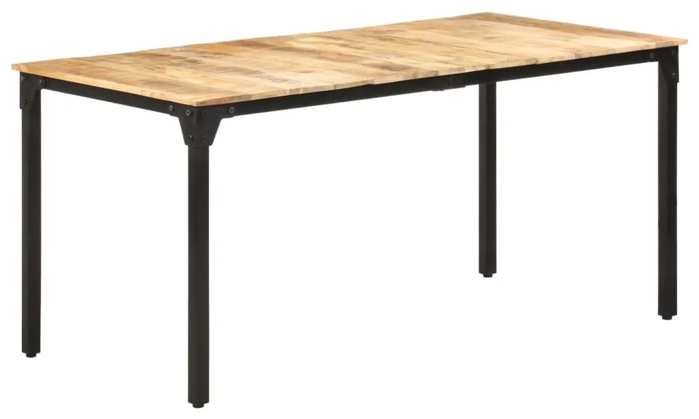 Tavolo Da Pranzo 160x80x76 Cm İn Legno Di Mango Grezzo /