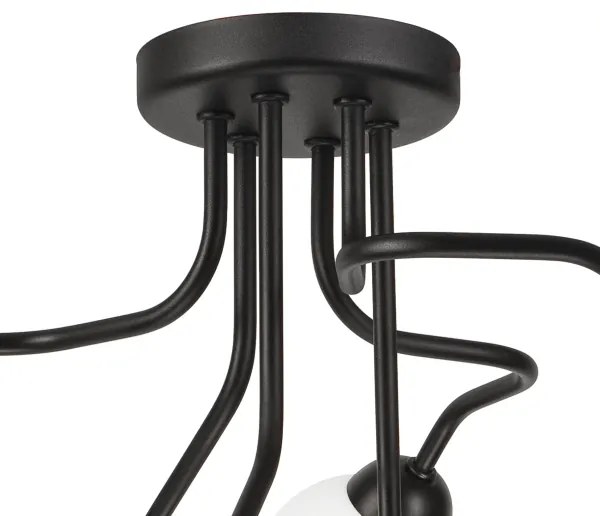 Lampadario a plafone HOLLY 6xG9/5W/230V nero