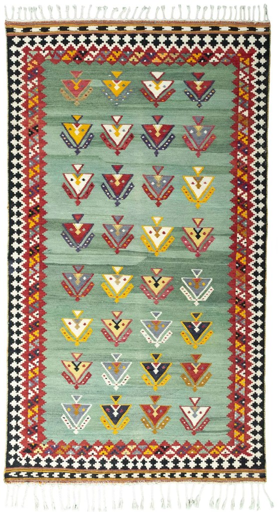 Kilim Tappeto persiano 120 x 210 Verde (Iran) Tessuto A Mano