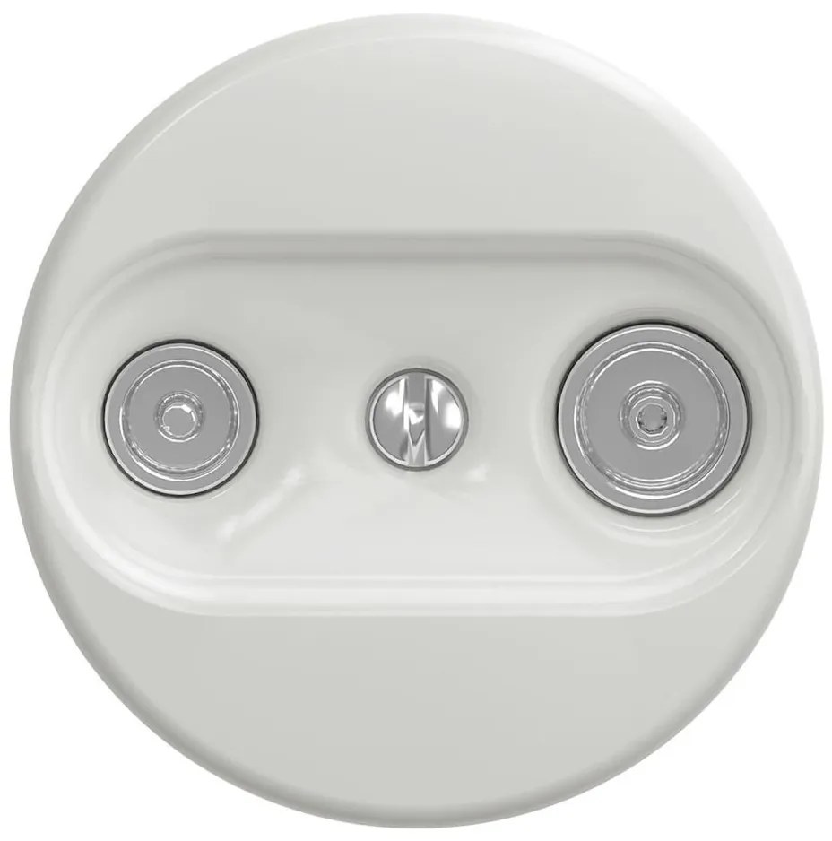 Kliklap - Presa di corrente d'epoca TV+R (terminal) senza cornice bianco