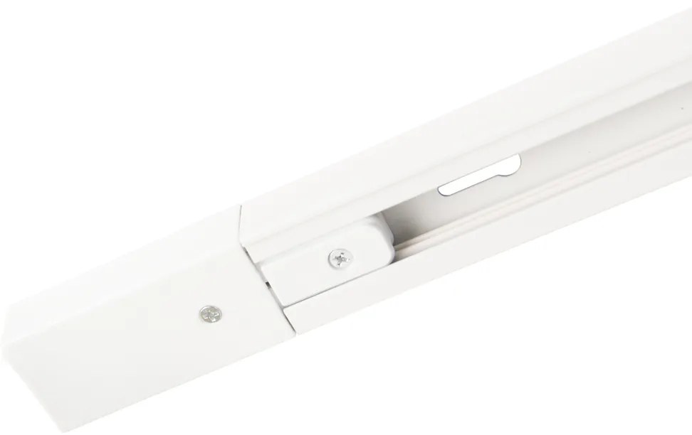 Sistema di illuminazione a binario moderno con 6 faretti bianchi monofase 200 cm - Iconic Jeana