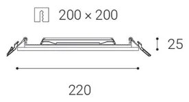 LED2 - Luce da bagno da incasso LED SLIM LED/20W/230V IP43 CRI 90