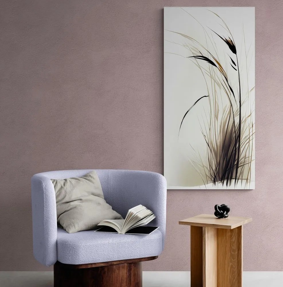 Quadro su tela – Erba secca con un tocco di minimalismo
