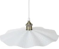 Lampadario decorativo moderno con lampadina a vista in ottone bianco soggiorno glamour