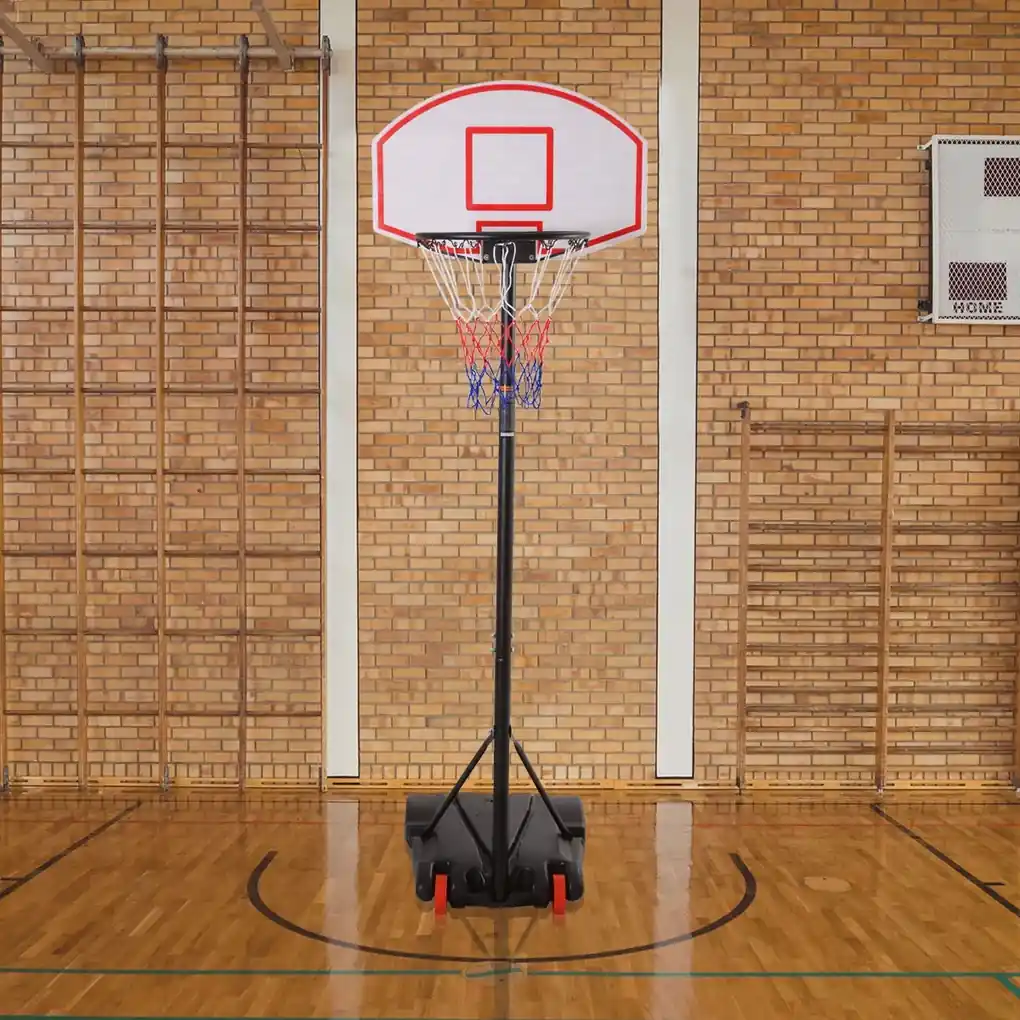 Costway Canestro da basket con ruote altezza regolabile Canestro portatile  con supporto da esterno 1,79-2,08m