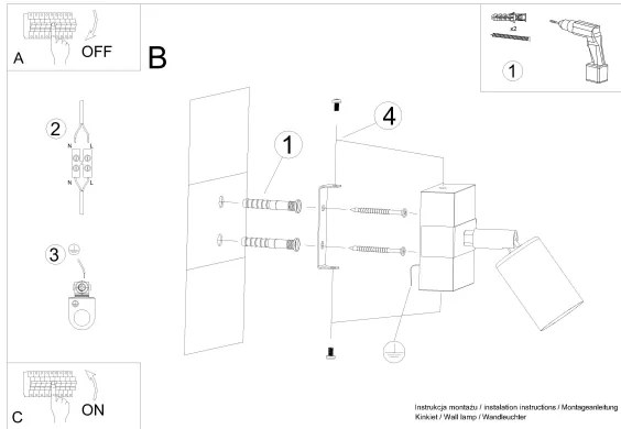 Sollux SL.1295 - Faretto ZUCA 1xE27/15W/230V nero