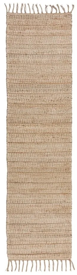 Passatoia di colore naturale in iuta tessuta a mano 60x230 cm Levi – Flair Rugs