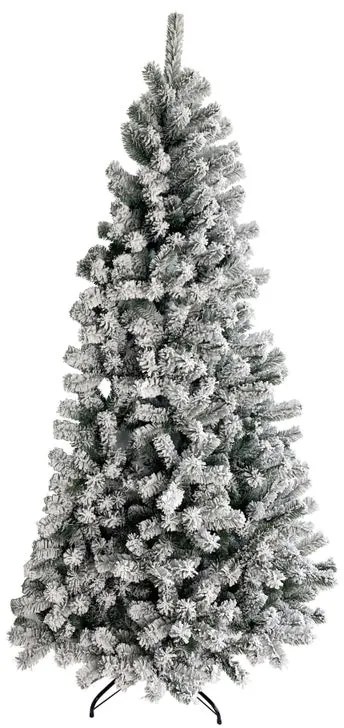 Albero di Natale artificiale innevato da parete bianco H 210 cm x Ø 126 cm