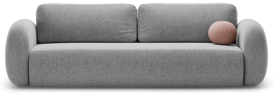 Divano grigio chiaro allungabile/con contenitore con rivestimento in ciniglia 262 cm Tonale – Cosmopolitan Design