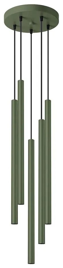 Sollux SL.1522 - Lampadario a sospensione con filo PASTELO 5xG9/8W/230V verde