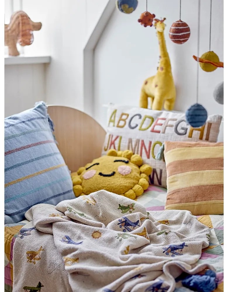 Coperta panna 130x160 cm Plane - Bloomingville Mini