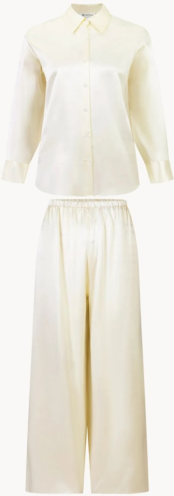 Set pigiama da donna in seta oversize Viola 2 pz, varie misure