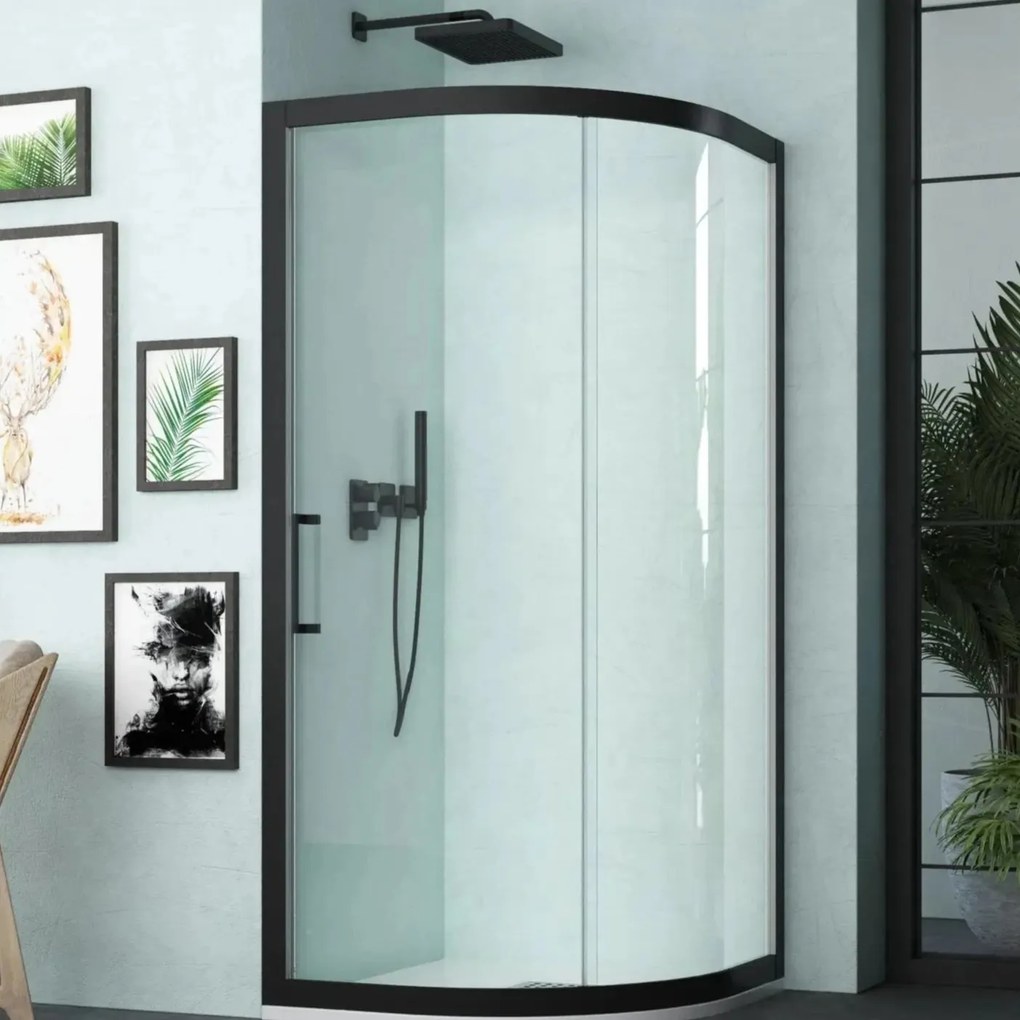 Box Doccia Semicircolare 90x90 Scorrevole H200 Trasparente Oxi Slide