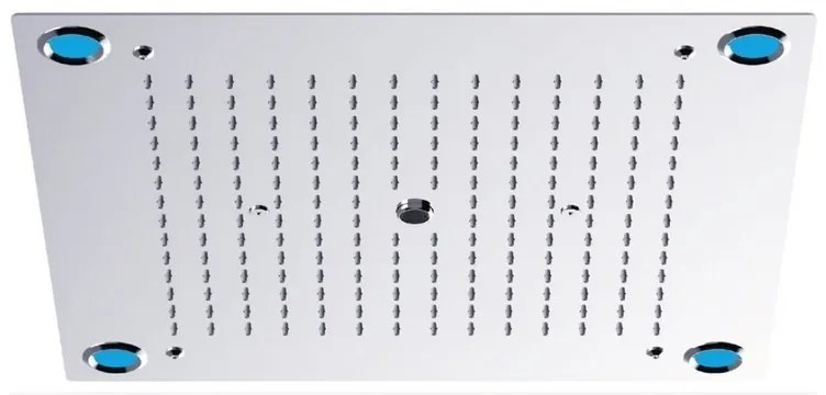 Kamalu - Soffione doccia incasso soffitto in acciaio con luci led | KAM-DIANA