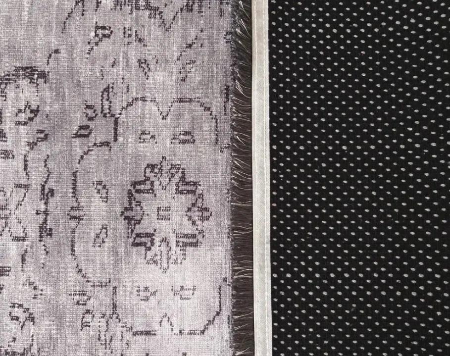 Tappeto vintage grigio in stile orientale Larghezza: 80 cm | Lunghezza: 300 cm