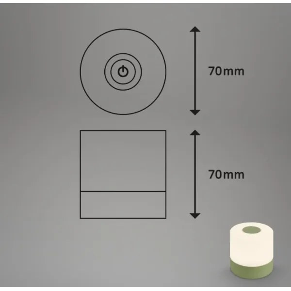 Briloner 7461019 - LED Lampada da tavolo ricaricabile dimmerabile LED/2W/5V IP44 verde
