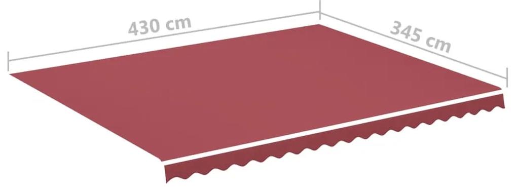 Tessuto di Ricambio per Tenda da Sole Rosso Borgogna 4,5x3,5 m