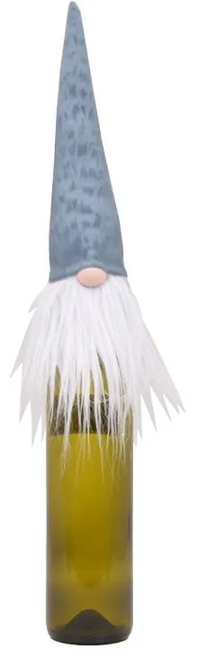 Gnomo di Natale copribottiglia 30cm di colore celeste Viscio Trading