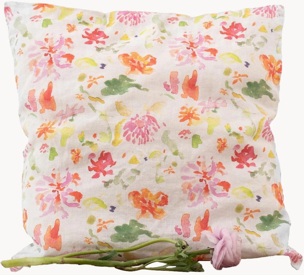 Copricuscino in lino Wildflower Flow