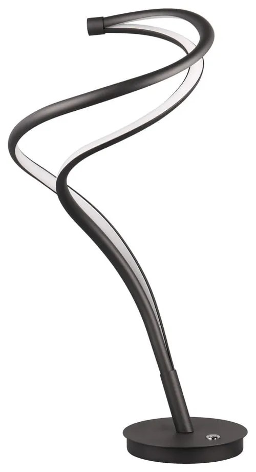 Lampada da tavolo a LED nera con paralume in metallo (altezza 56 cm) Nala - Trio Select