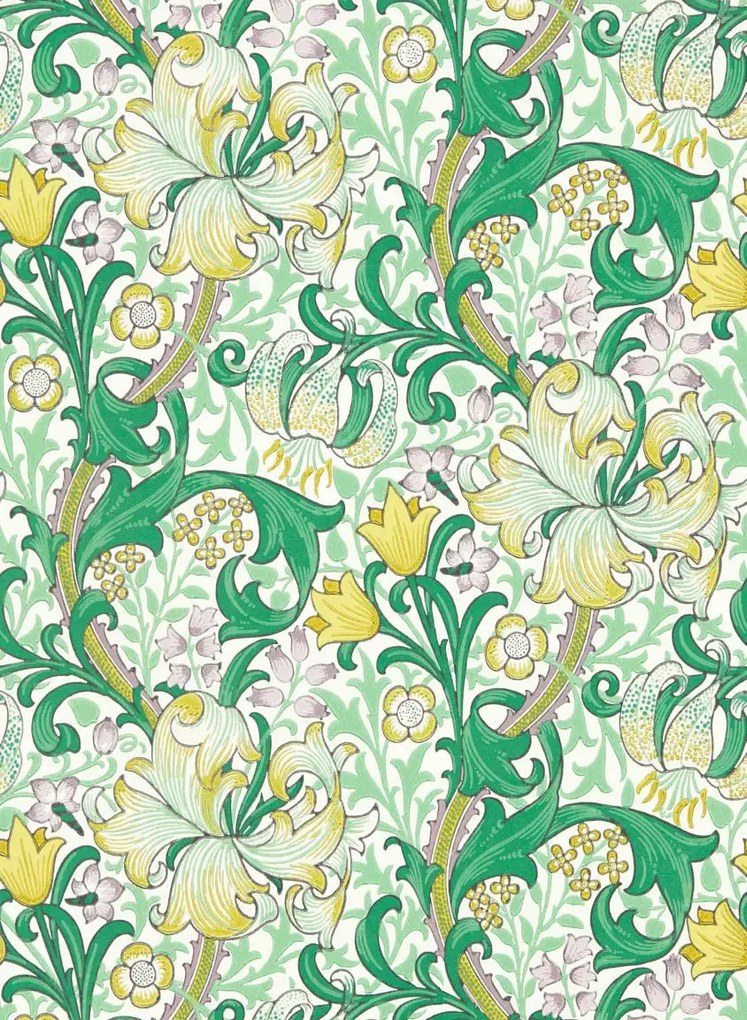 Morris & Co Carta da parati Golden Lily - Secret Garden