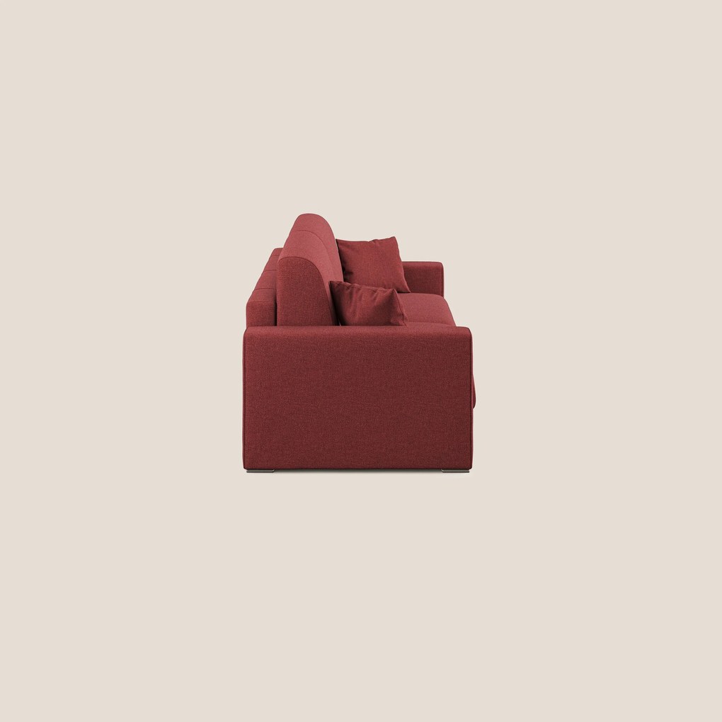 Best Divano letto matrimoniale in tessuto smacchiabile QuickClean T08 rosso