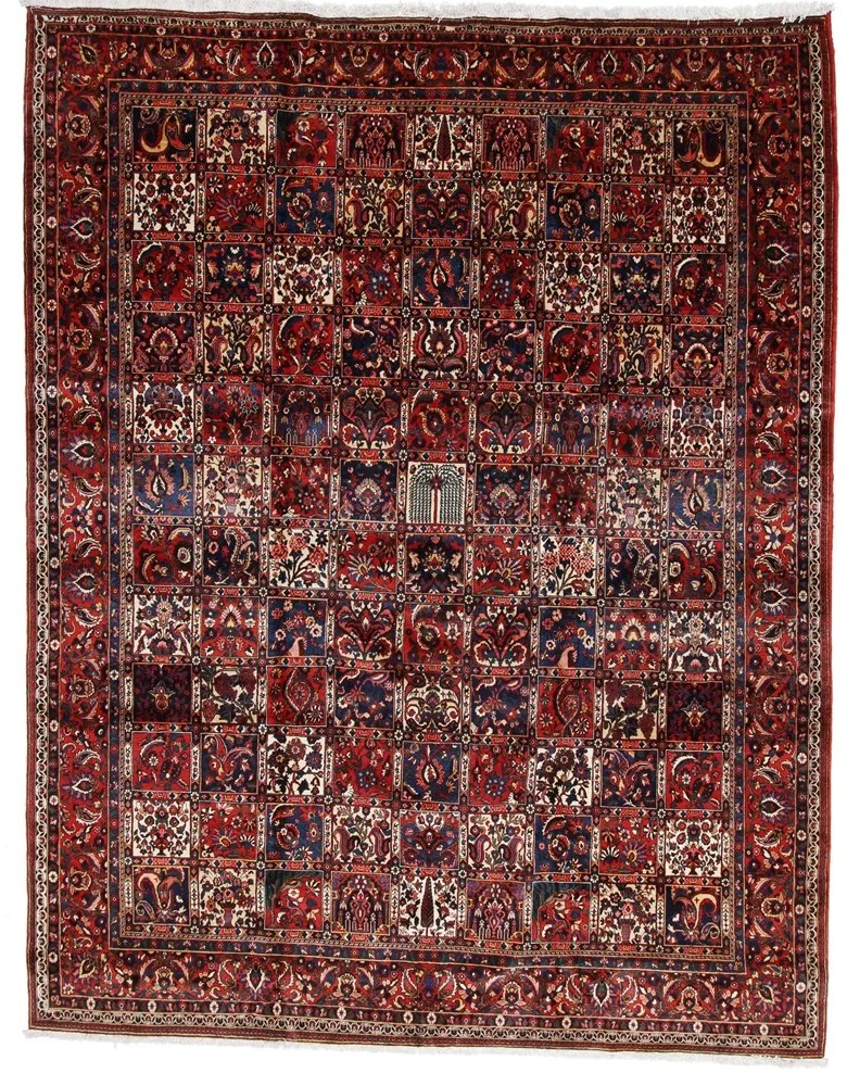 Bakhtiar Tappeto 320 x 410 Rosso (Iran) Annodato A Mano