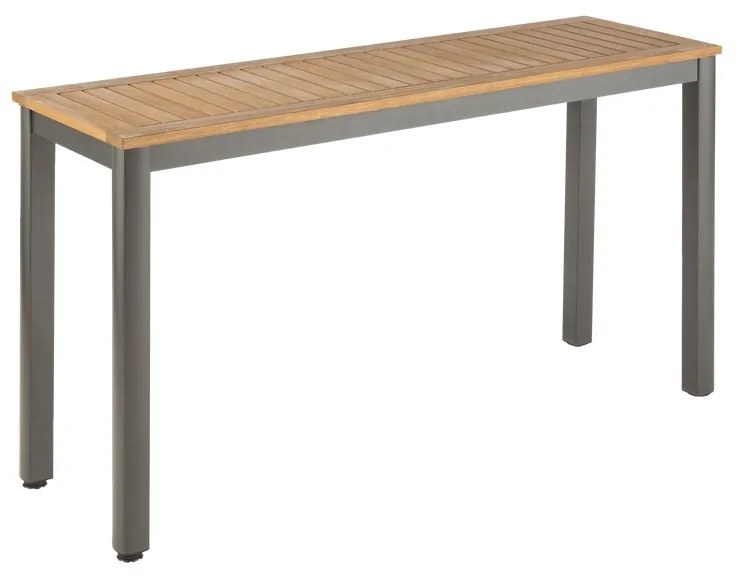 Tavolo da pranzo per giardino Oris NATERIAL in alluminio con piano in eucalipto beige per 4 persone 137x43cm