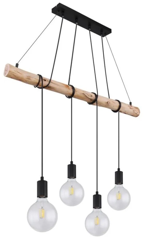 Globo 15439-4 - Lampadario su filo AUSTON 4xE27/60W/230V