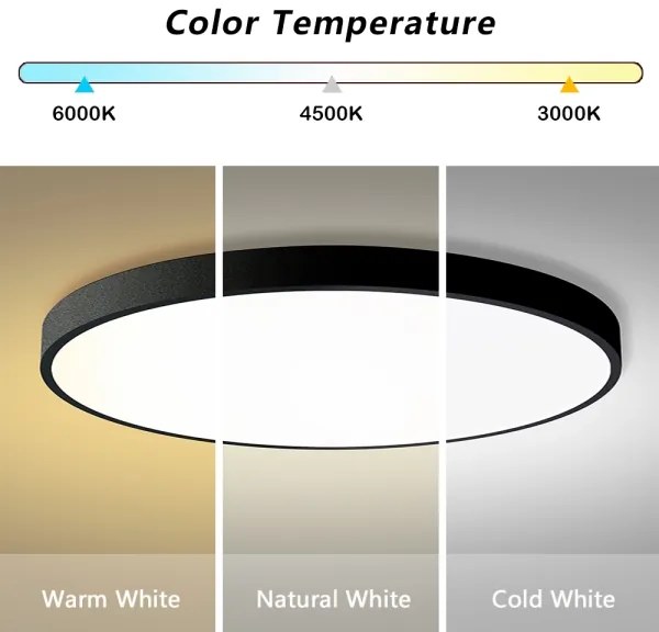 Brilagi- Plafoniera LED dimmerabile POOL SMART LED/128W/230V Ø 100 cm Wi‑Fi Tuya nera + telecomando