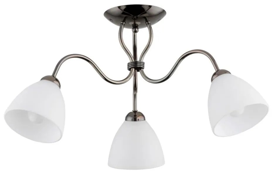 Lampadario a plafone ARIEL 3xE27/15W/230V grigio