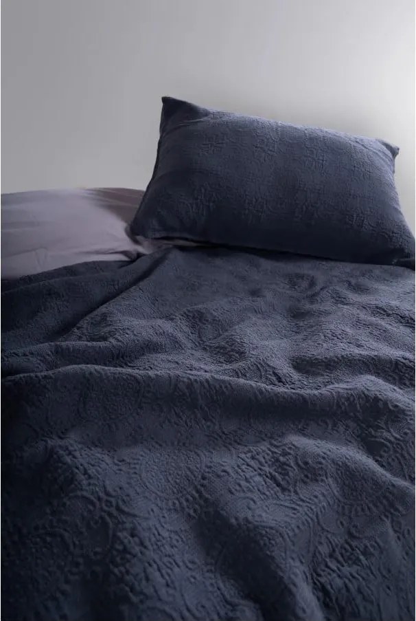 Set con copriletto e federa grigio scuro in jacquard 240x260 cm Jacquard – Mila Home Luxury