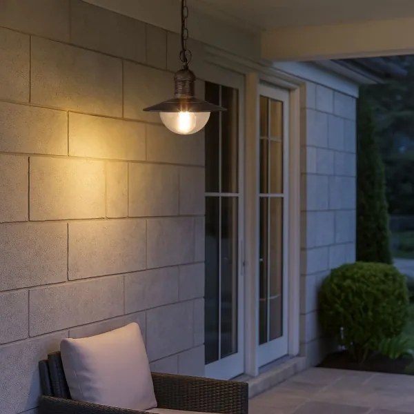 Brilagi - Lampada a sospensione per esterni MOLDE 1xE27/60W IP44 bronzo/patina