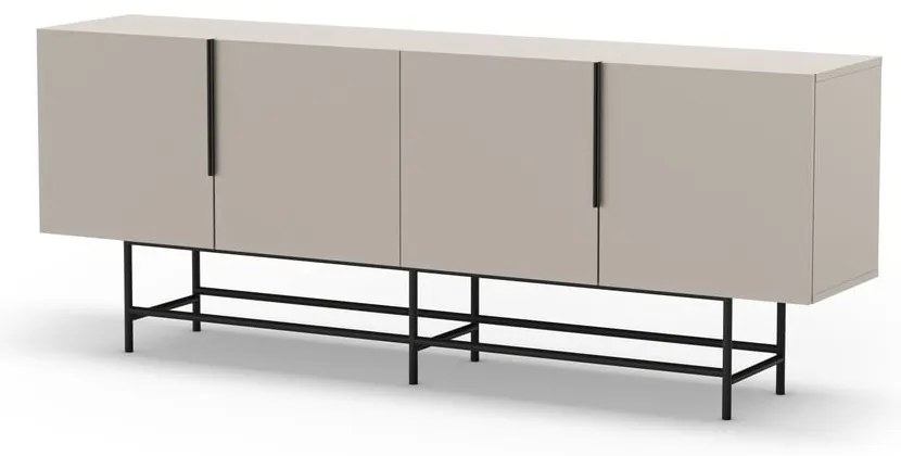 Cassettiera bassa crema 200x77,5 cm Eldia - Marckeric